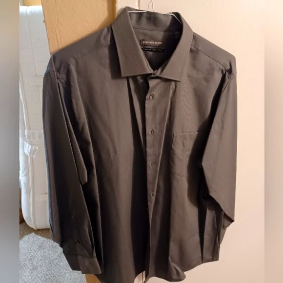 Geoffrey Beene Shirts | Geoffrey Beene Luxury Dress Shirt Classic Fit 100% Cotton 17-17.5" Neck | Color: Gray | Size: 17 | Ricrj01'S Closet